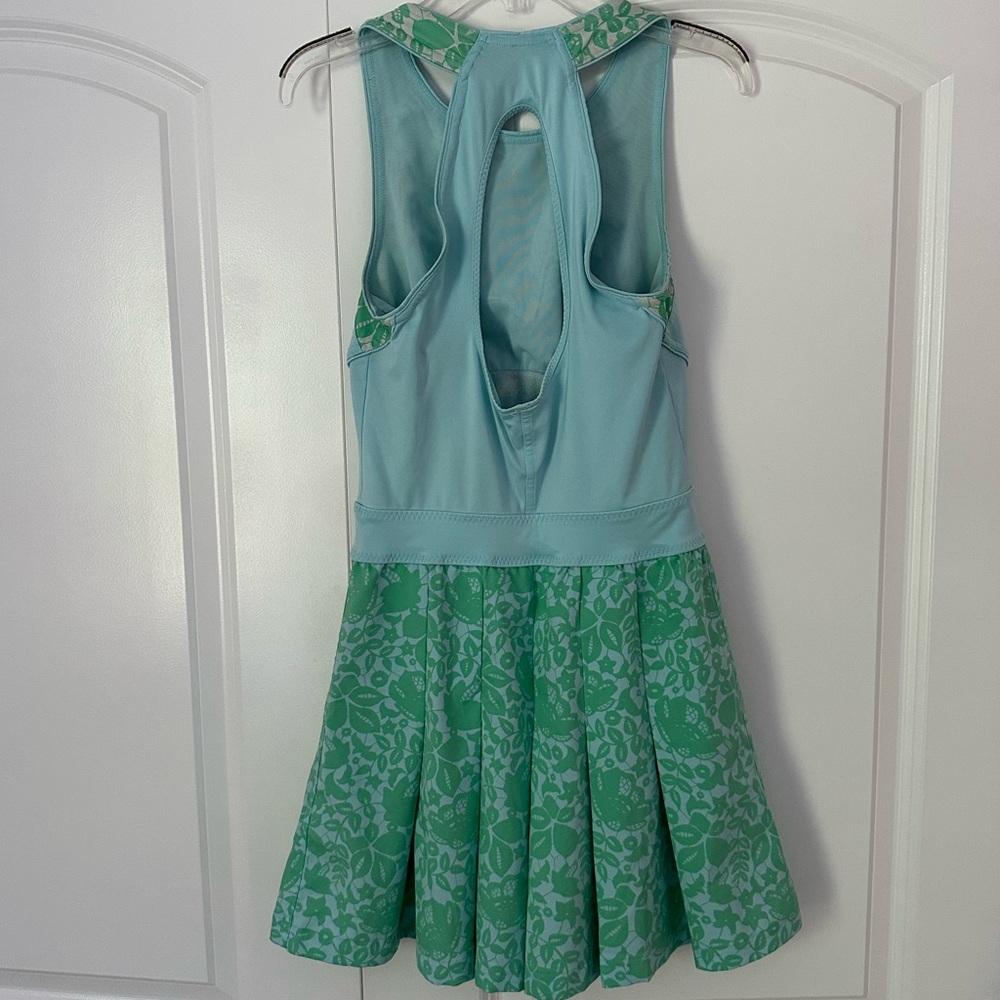 Adidas by Stella McCartney Mint Green Floral Tennis Dress - Picture 2 of 13